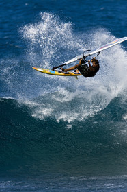Windsurf in waves at Hookip'a Beach - North Shore Maui - Hawaii.