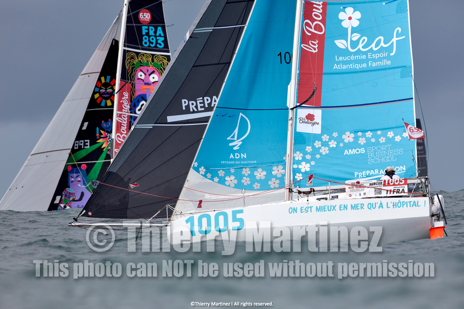 23_22424   © Thierry Martinez. LES SABLES D'OLONNE, 85 - FRANCE 25 septembre 2023.Départ MINI TRANSAT 2023. Départ du Dimanche 24 septembre retardé au Lundi 25 Sept .Les Sables d’Olonne (FRA)    Santa Cruz de la Palma ( Canaries)    St François ( Guadeloupe): 4050 NM.