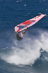 Windsurf in waves at Hookip'a Beach - North Shore Maui - Hawaii.