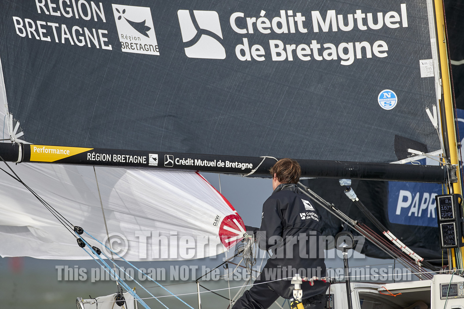 22_34726   © Thierry Martinez.ST NAZAIRE, FRANCE.07 Sept 2022.53éme édition de la Solitaire du Figaro.Arrivée de la 3éme étape , Ronan    St Nazaire.Tom Laperche (Région Bretagne-CMB Performance) vainqueur de l’étape et de l’édition de la Solitaire du Figaro 2022.