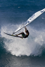 Windsurf in waves at Hookip'a Beach - North Shore Maui - Hawaii.