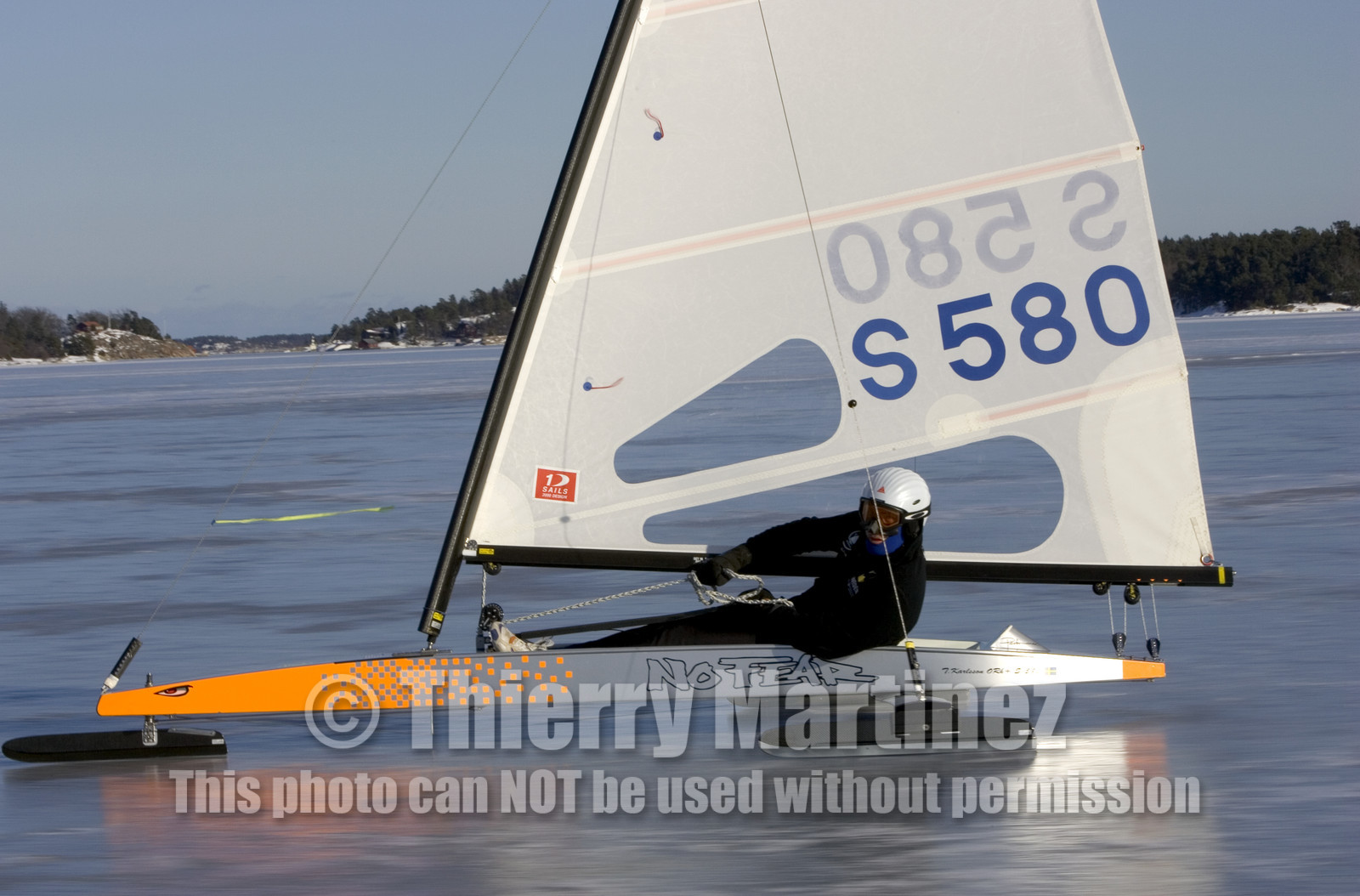 Ice Boats in Stockholm Archipelago - March 2005.