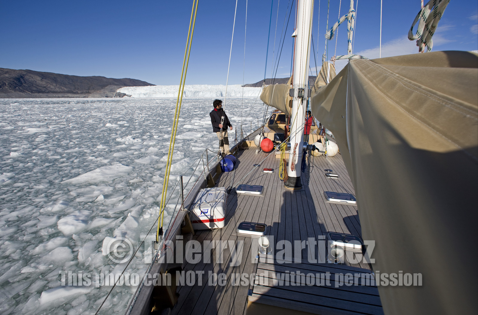 Schooner LA LOUISE sailing on west coast of Greenland.