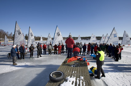 Ice Boats in Stockholm Archipelago - March 2005.