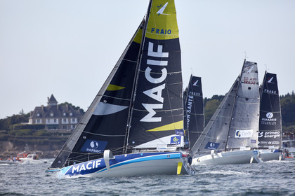 22_32964   © Thierry Martinez.PORT LA FORET, FRANCE. 28 Aout  2022.53éme édition de la Solitaire du Figaro.Départ de la 2éme étape , Port La Forêt   Royan (635NM).