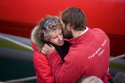 Thomas Coville (FRA) Solo Sailing Round the World Record attempt, Finish .
