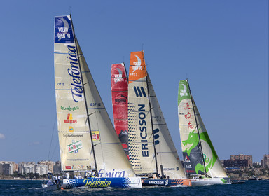 VOLVO OCEAN RACE - 2008 2009. IN-PORT RACE in Alicante-Spain.