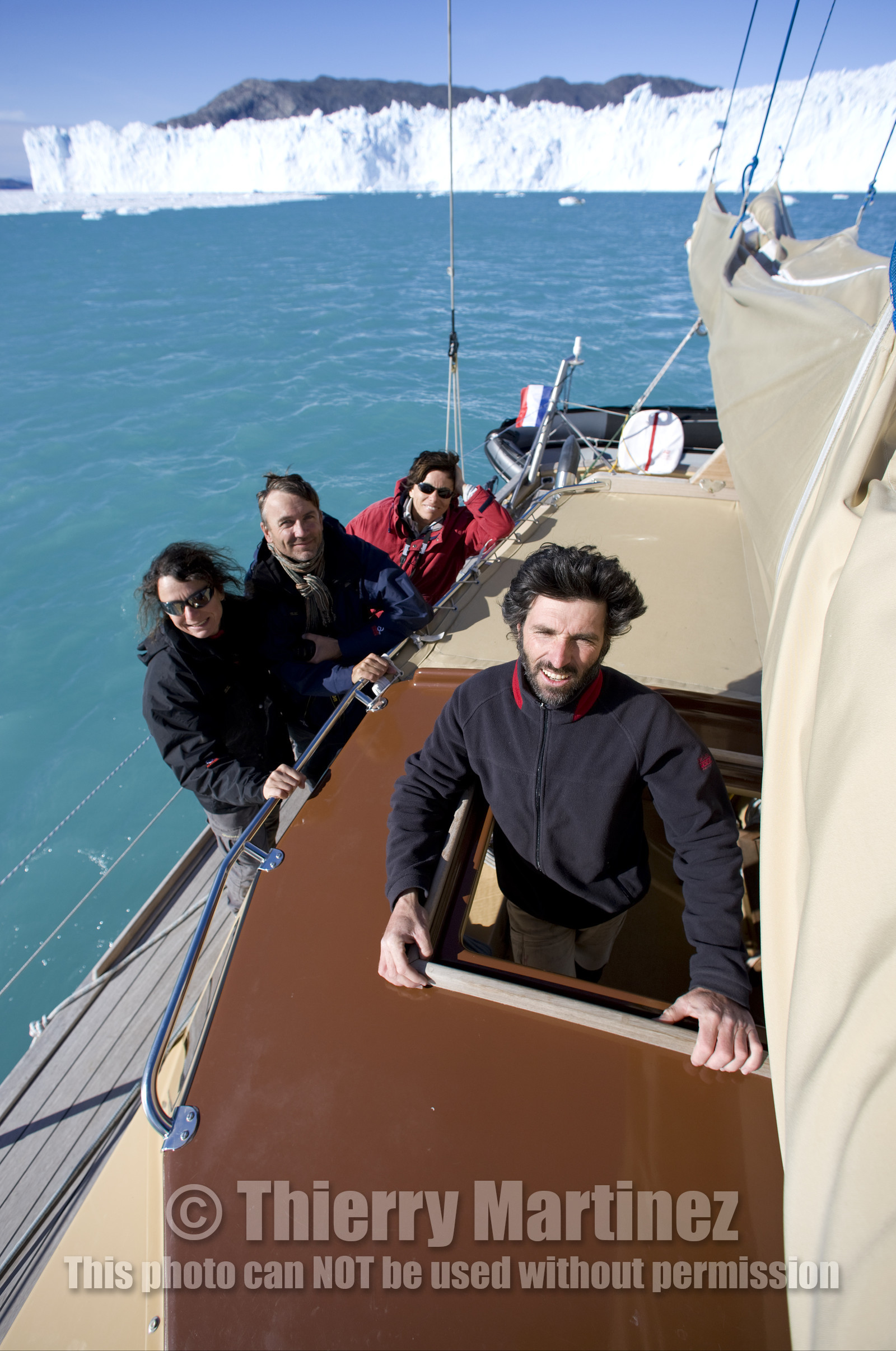 Schooner LA LOUISE sailing on west coast of Greenland.