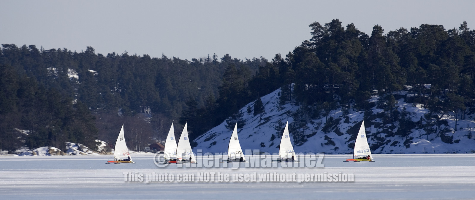 Ice Boats in Stockholm Archipelago - March 2005.