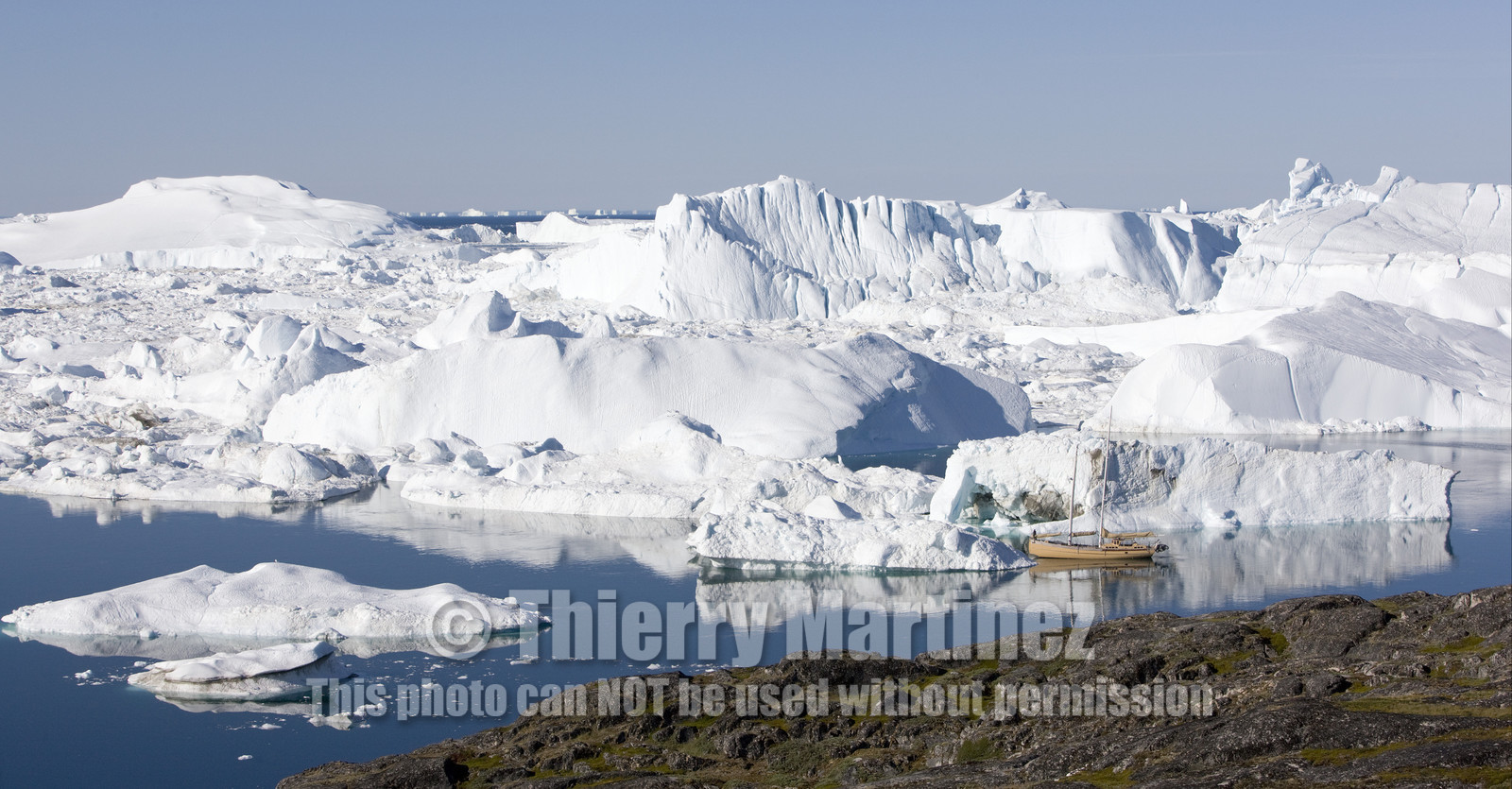 Schooner LA LOUISE sailing on west coast of Greenland.