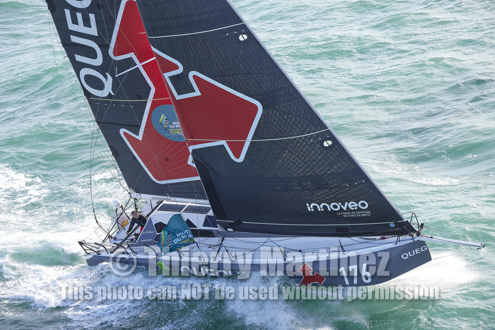 22_39435   © Thierry Martinez.DINARD, FRANCE. 9 Novembre  2022Départ de la 12éme ROUTE DU RHUM, transatlantique course à la voile en solitaire de St Malo(FRA)  à Pointe à Pitre (FRA-Guadeloupe) 3.543 milles nautiques.