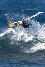 Windsurf in waves at Hookip'a Beach - North Shore Maui - Hawaii.
