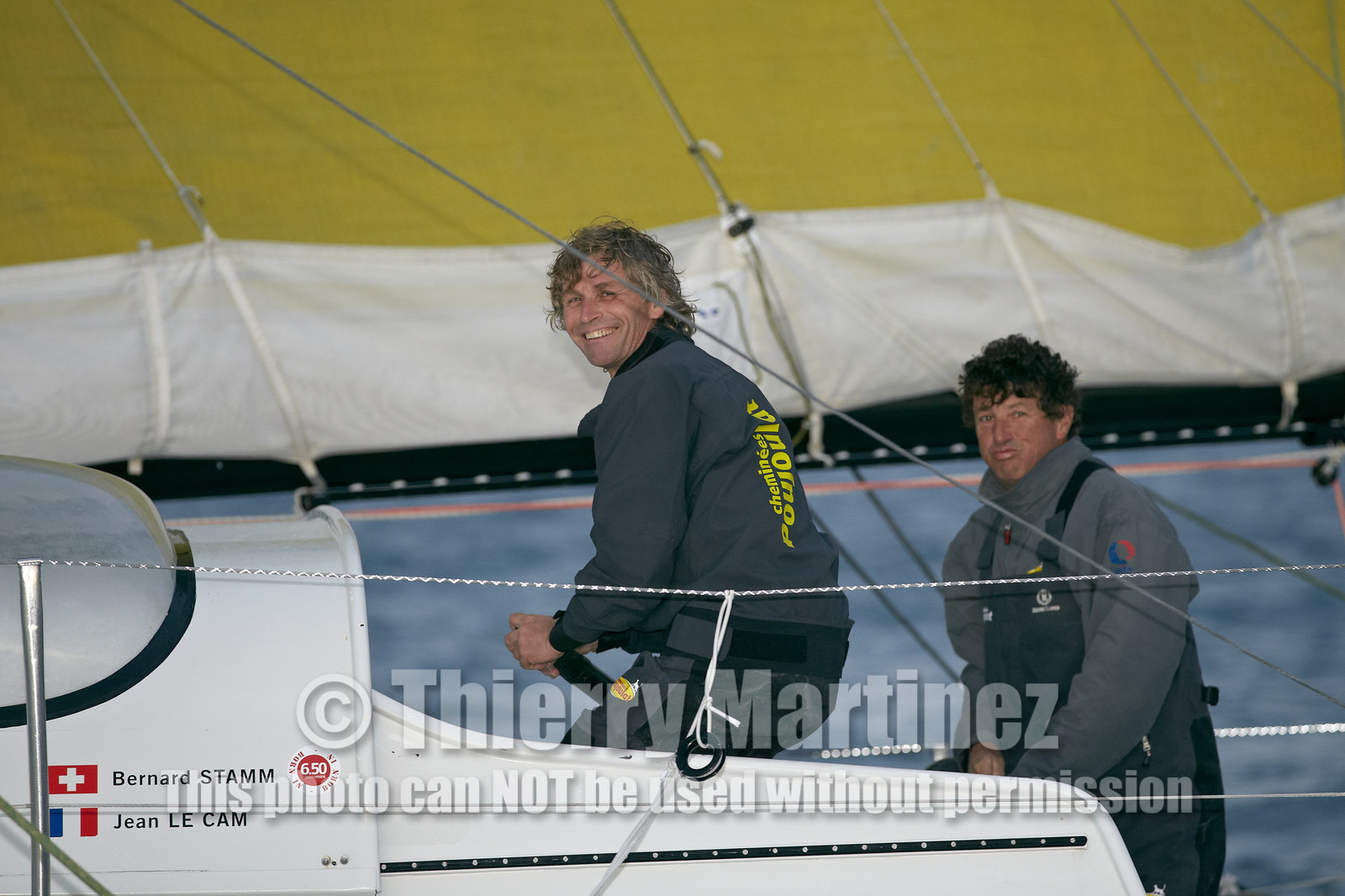 Bernard Stamm (SUI) & Jean Le Cam (FRA) winners of BWR 2014-15 on CHEMINEES POUJOULAT