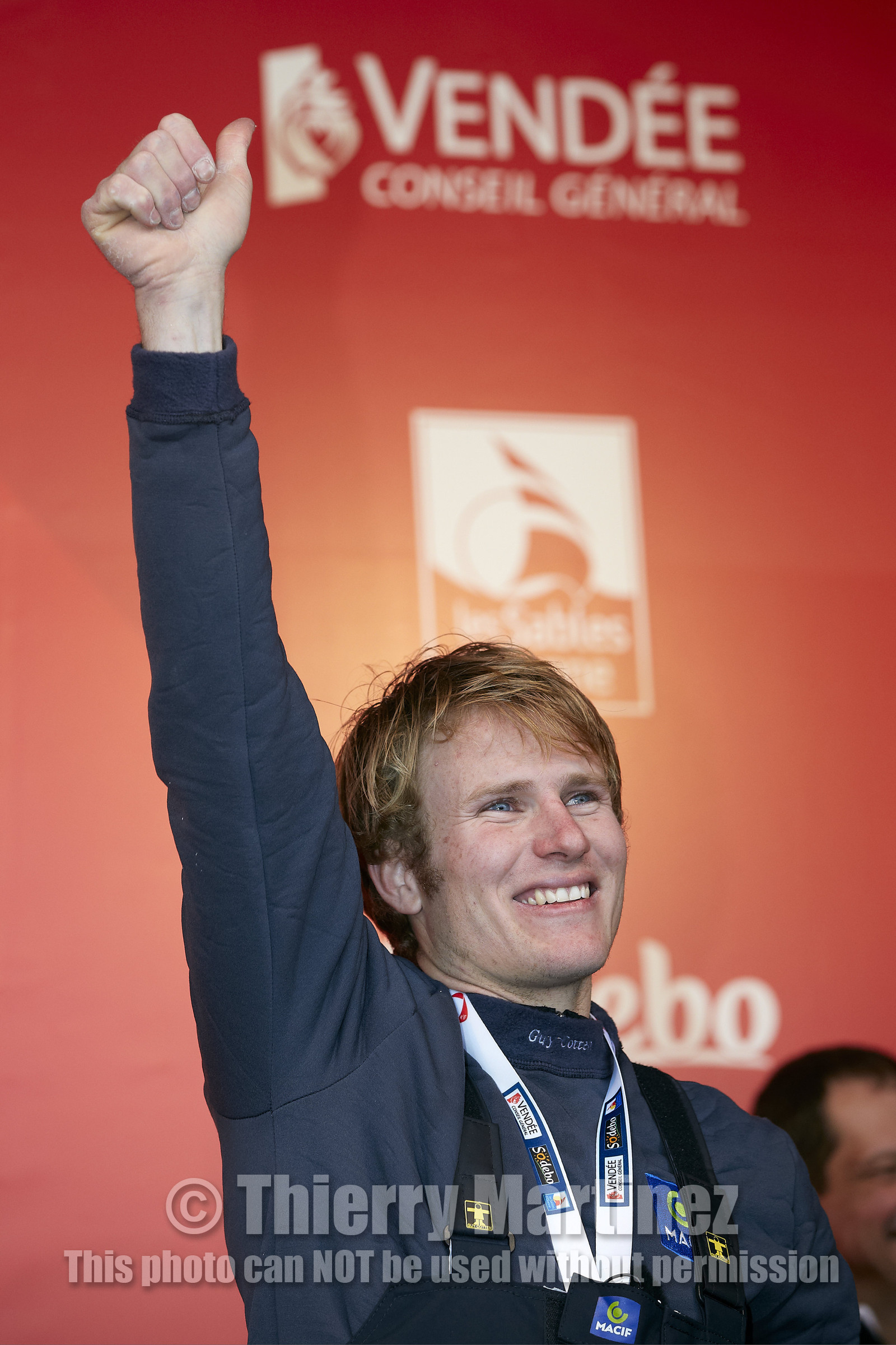 2012 13 VENDEE GLOBE. Winner arrival in Les sables d'Olonne (FRA