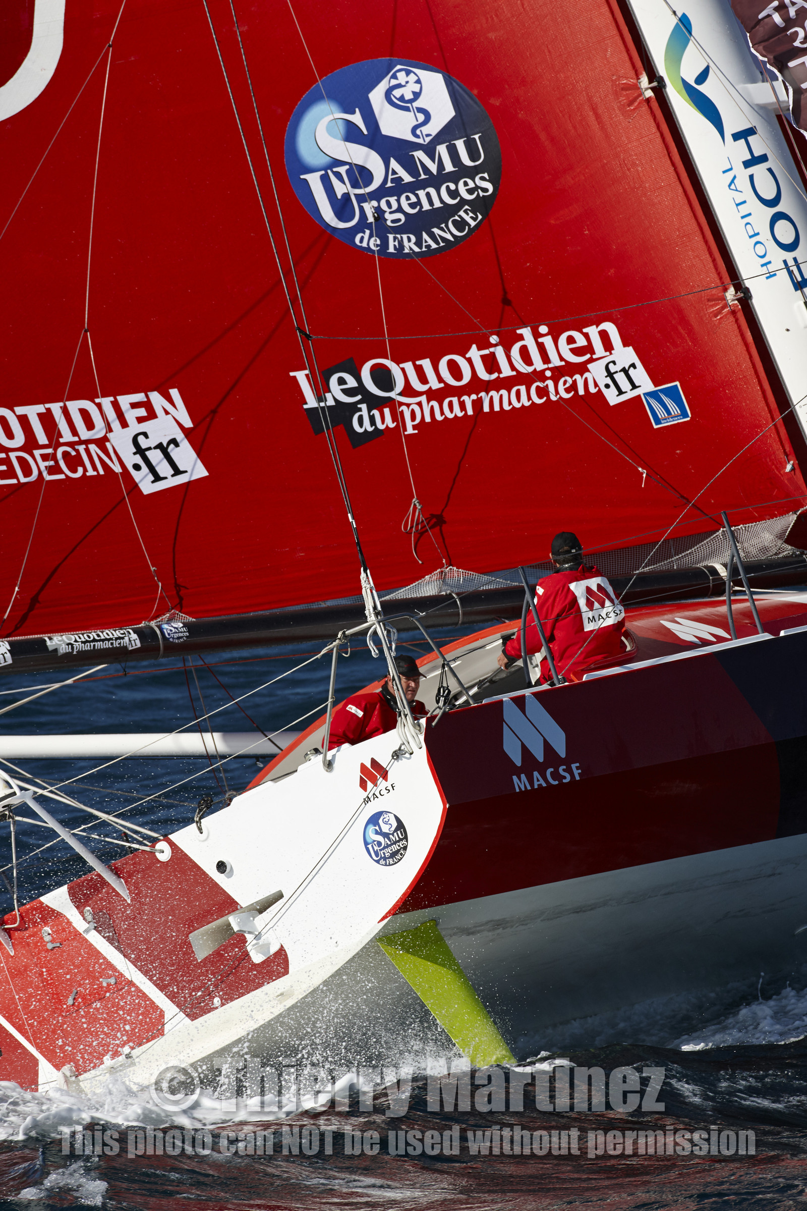MACSF , Bertrand de Broc et Marc Guillemot avant la Transat Jacques Vabre 2015.
