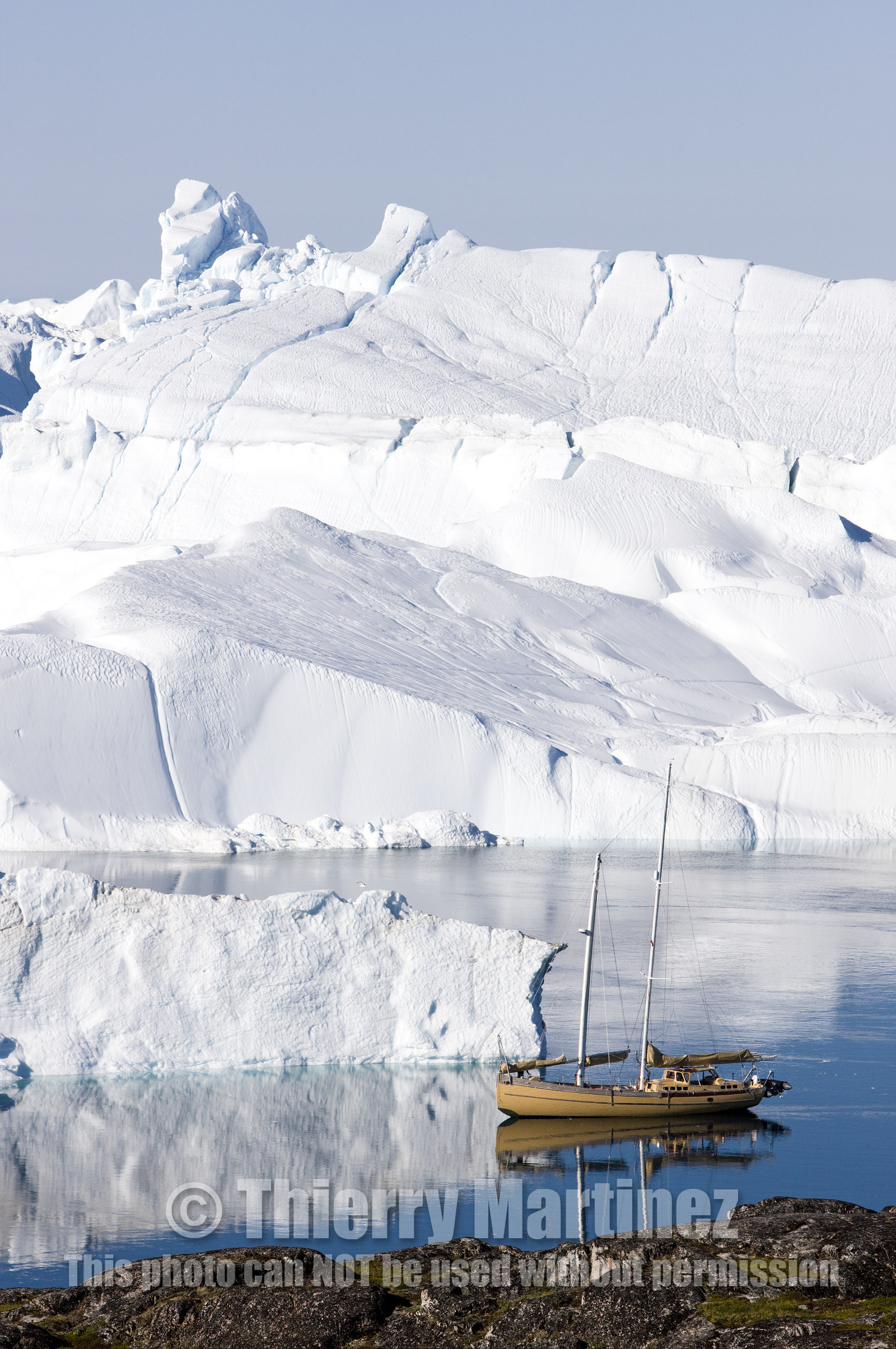 Schooner LA LOUISE sailing on west coast of Greenland.
