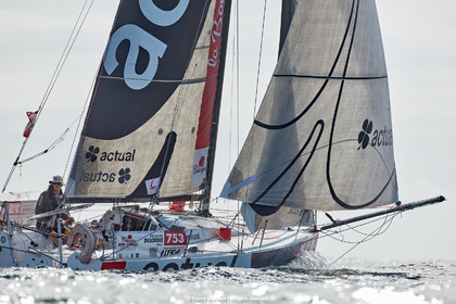 23_22844   © Thierry Martinez. LES SABLES D'OLONNE, 85 - FRANCE 25 septembre 2023.Départ MINI TRANSAT 2023. Départ du Dimanche 24 septembre retardé au Lundi 25 Sept .Les Sables d’Olonne (FRA)    Santa Cruz de la Palma ( Canaries)    St François ( Guadeloupe): 4050 NM.