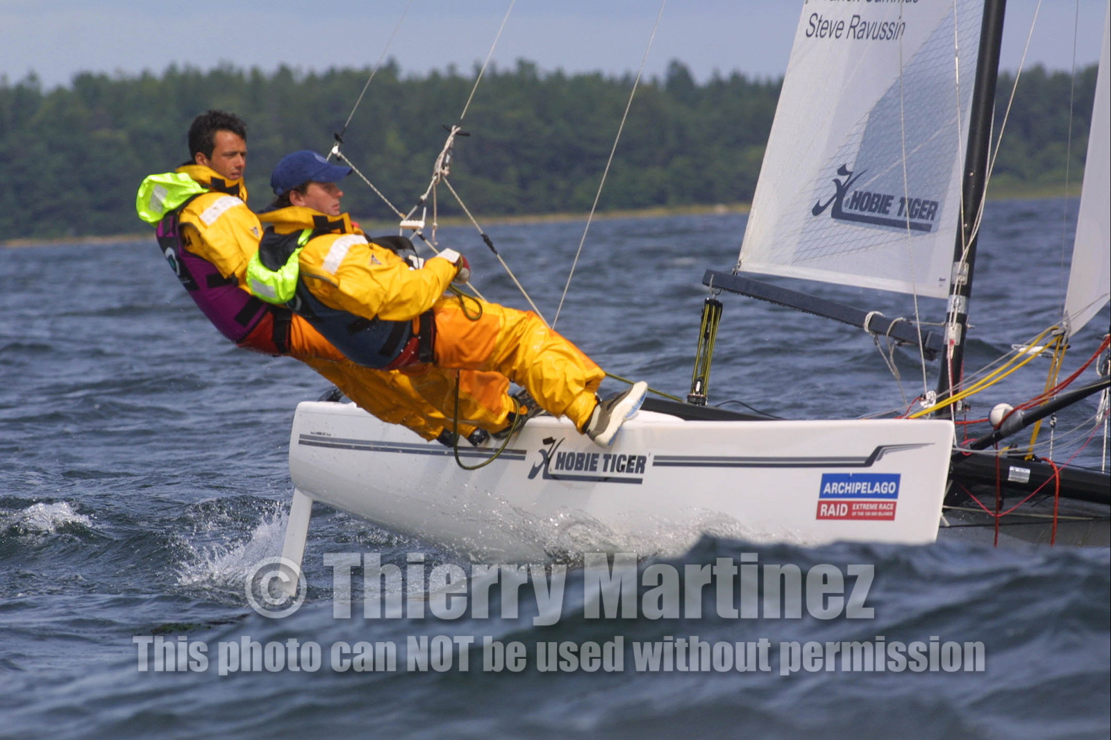 01_0508D-©ThMartinez- Sweden 1st 3rd August 2001. Archipelago Raid (Catamaran Formula 18).Franck Cammas (FRA) & Steve Ravussin (SUI)
