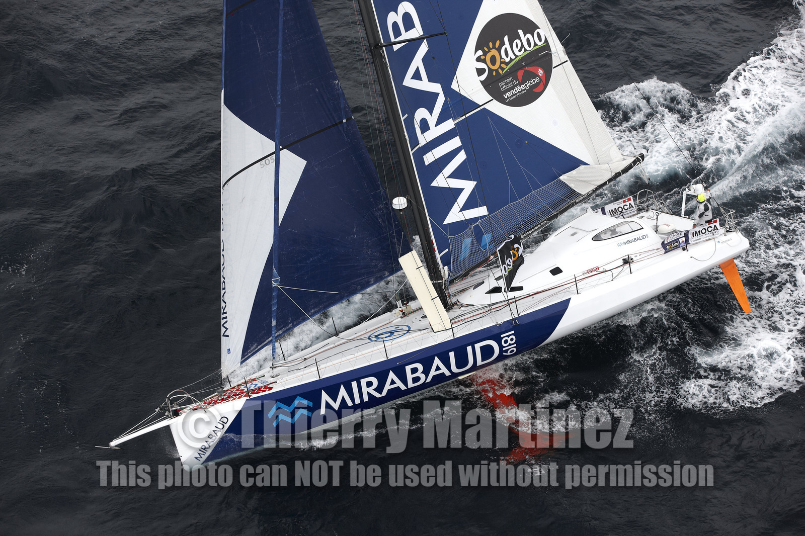 MIRABAUD  Monohull IMOCA 60, skipper Dominique Wavre (SUi)