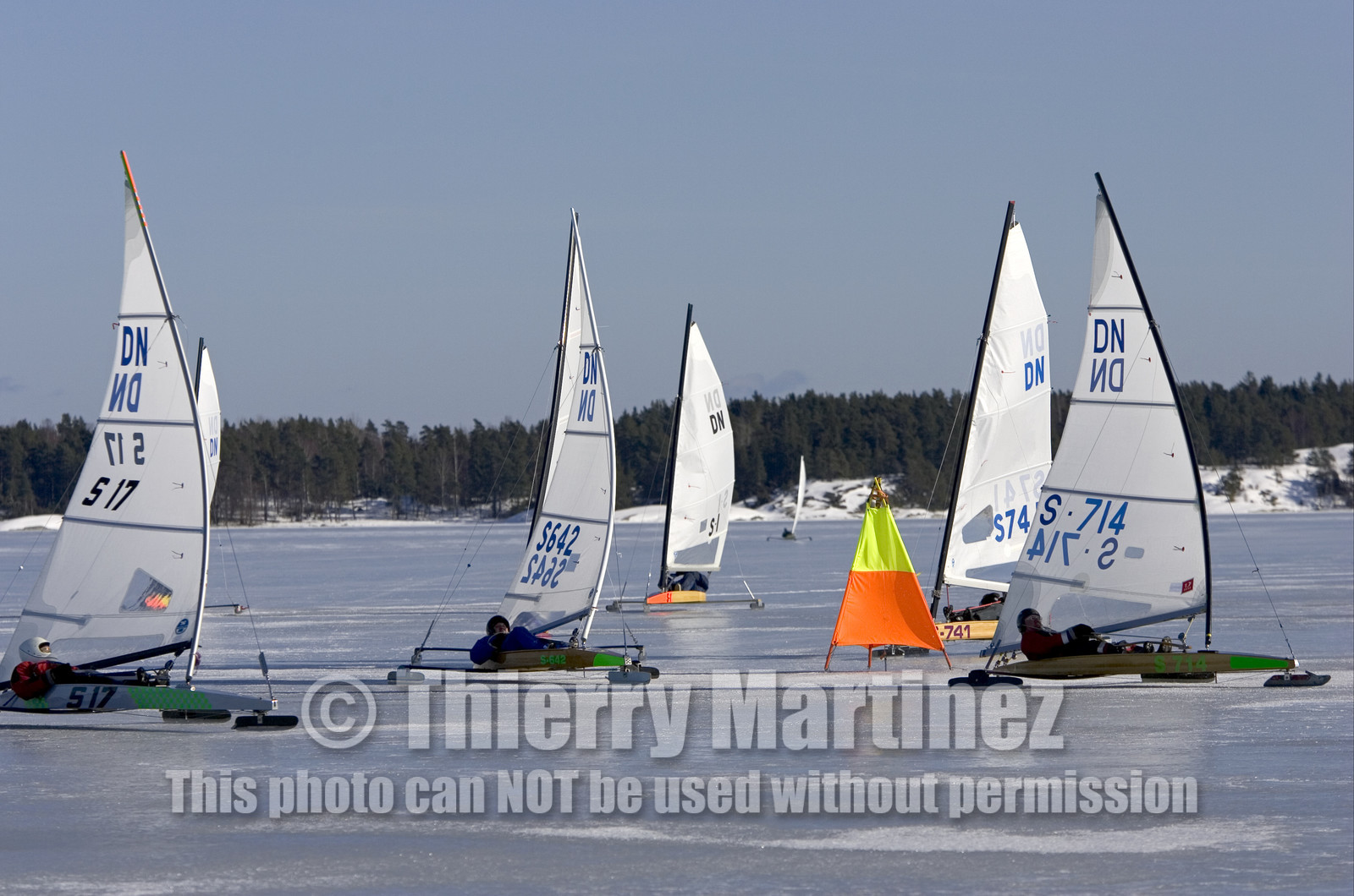 Ice Boats in Stockholm Archipelago - March 2005.