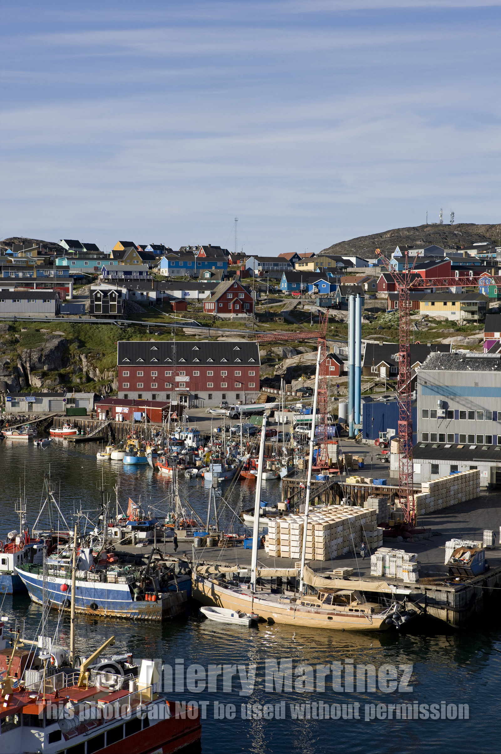Schooner LA LOUISE sailing on west coast of Greenland.