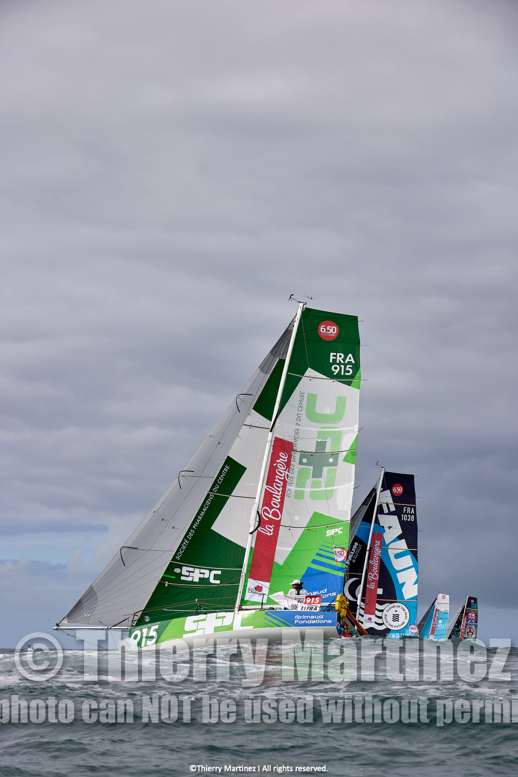 23_22001   © Thierry Martinez. LES SABLES D'OLONNE, 85 - FRANCE 25 septembre 2023.Départ MINI TRANSAT 2023. Départ du Dimanche 24 septembre retardé au Lundi 25 Sept .Les Sables d’Olonne (FRA)    Santa Cruz de la Palma ( Canaries)    St François ( Guadeloupe): 4050 NM.