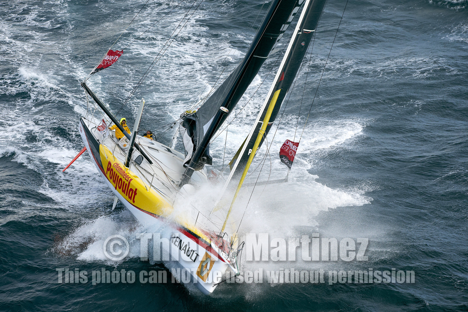 2014 BARCELONA WORLD RACE. Bernard Stamm (SUI) & Jean Le Cam (FRA) on CHEMINEES POUJOULAT