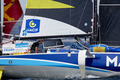 22_33127   © Thierry Martinez.PORT LA FORET, FRANCE. 28 Aout  2022.53éme édition de la Solitaire du Figaro.Départ de la 2éme étape , Port La Forêt   Royan (635NM).