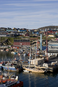 Schooner LA LOUISE sailing on west coast of Greenland.