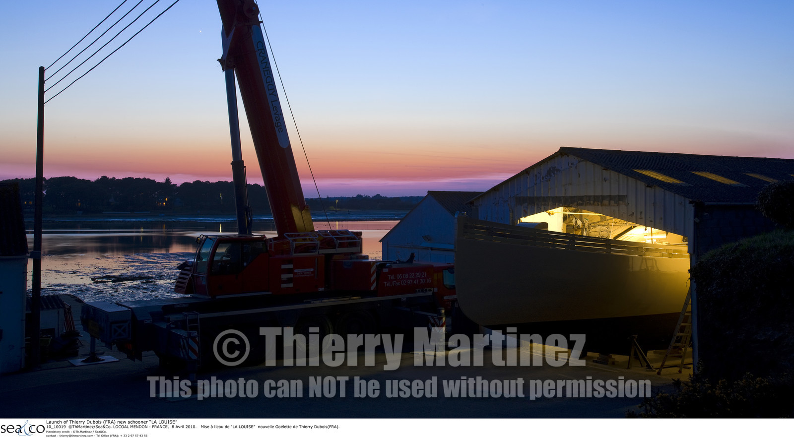 Launch of Thierry Dubois (FRA) new schooner LA LOUISE