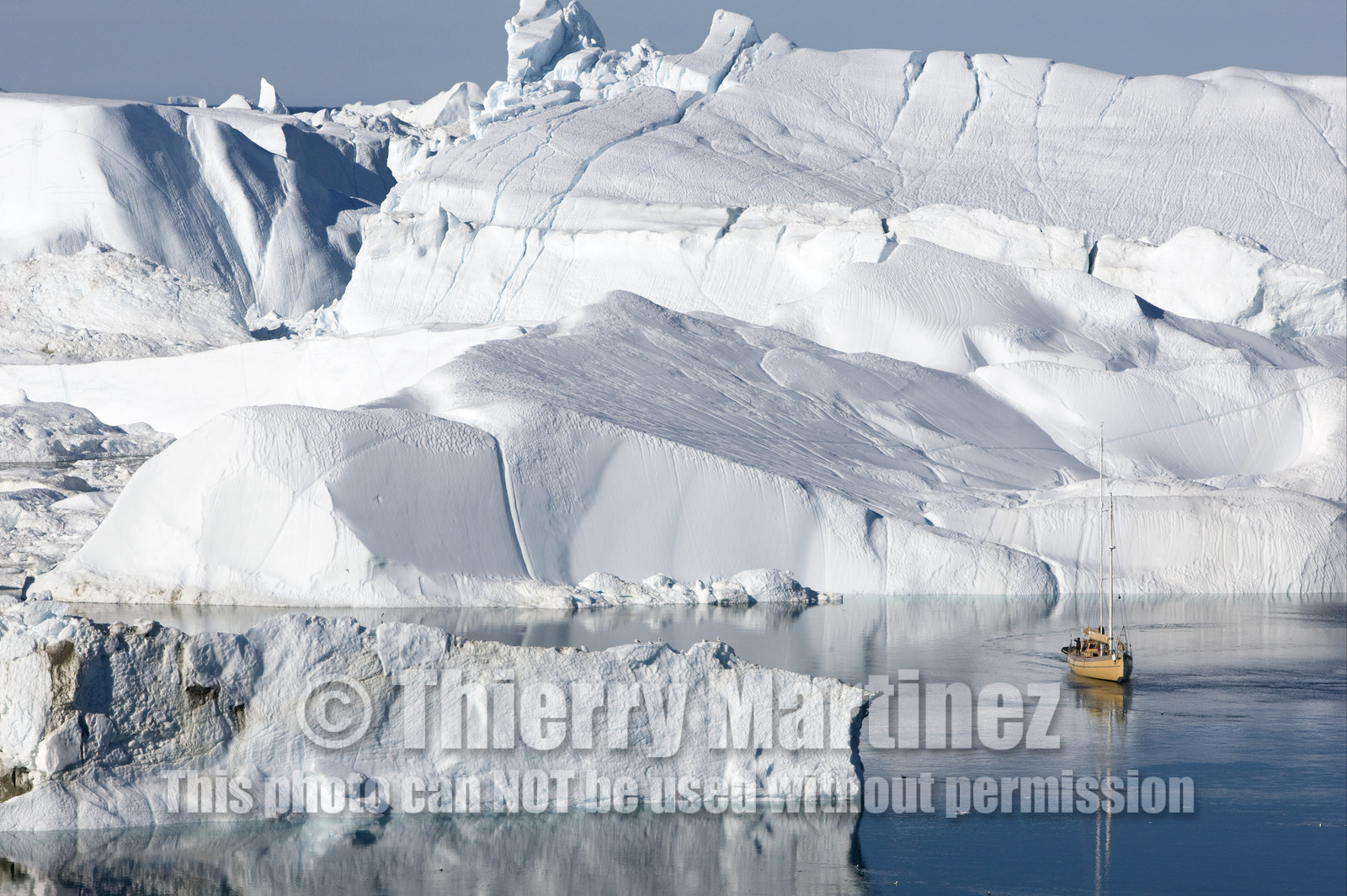 Schooner LA LOUISE sailing on west coast of Greenland.