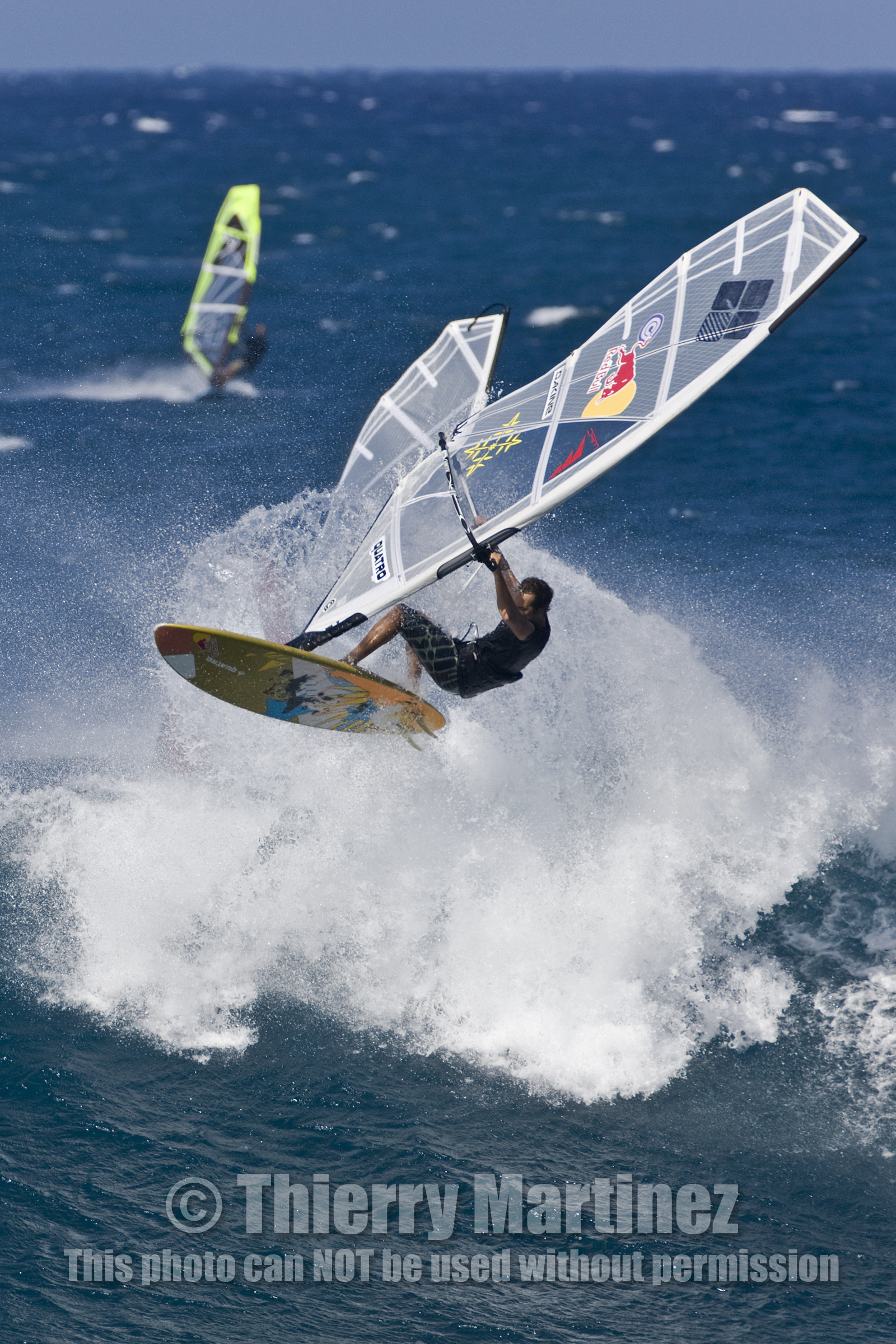 Windsurf in waves at Hookip'a Beach - North Shore Maui - Hawaii.