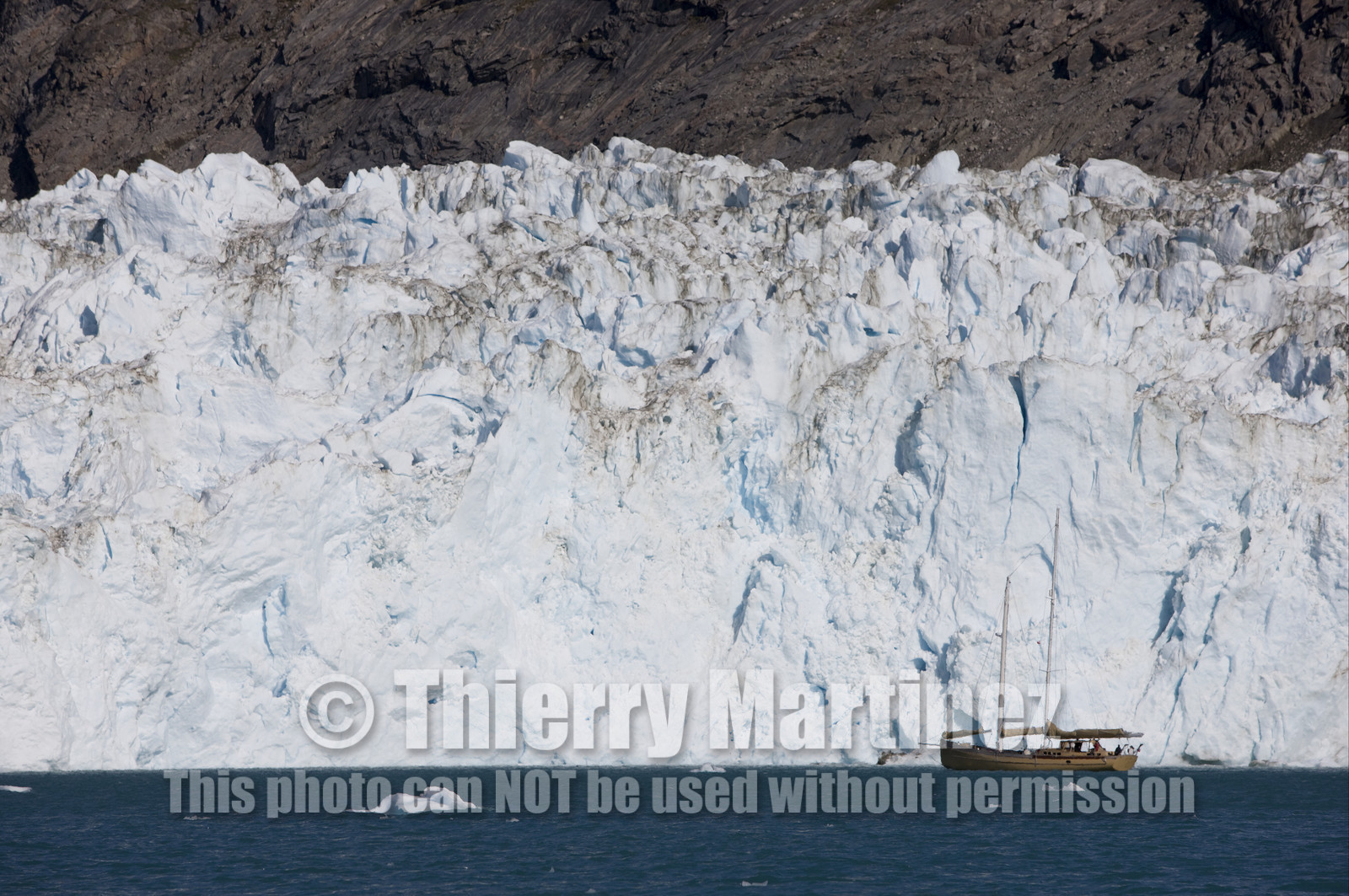 Schooner LA LOUISE sailing on west coast of Greenland.
