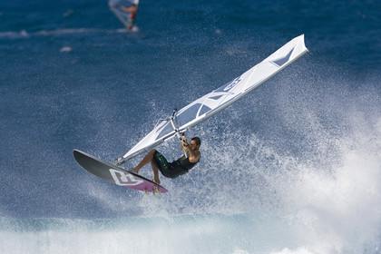Windsurf in waves at Hookip'a Beach - North Shore Maui - Hawaii.