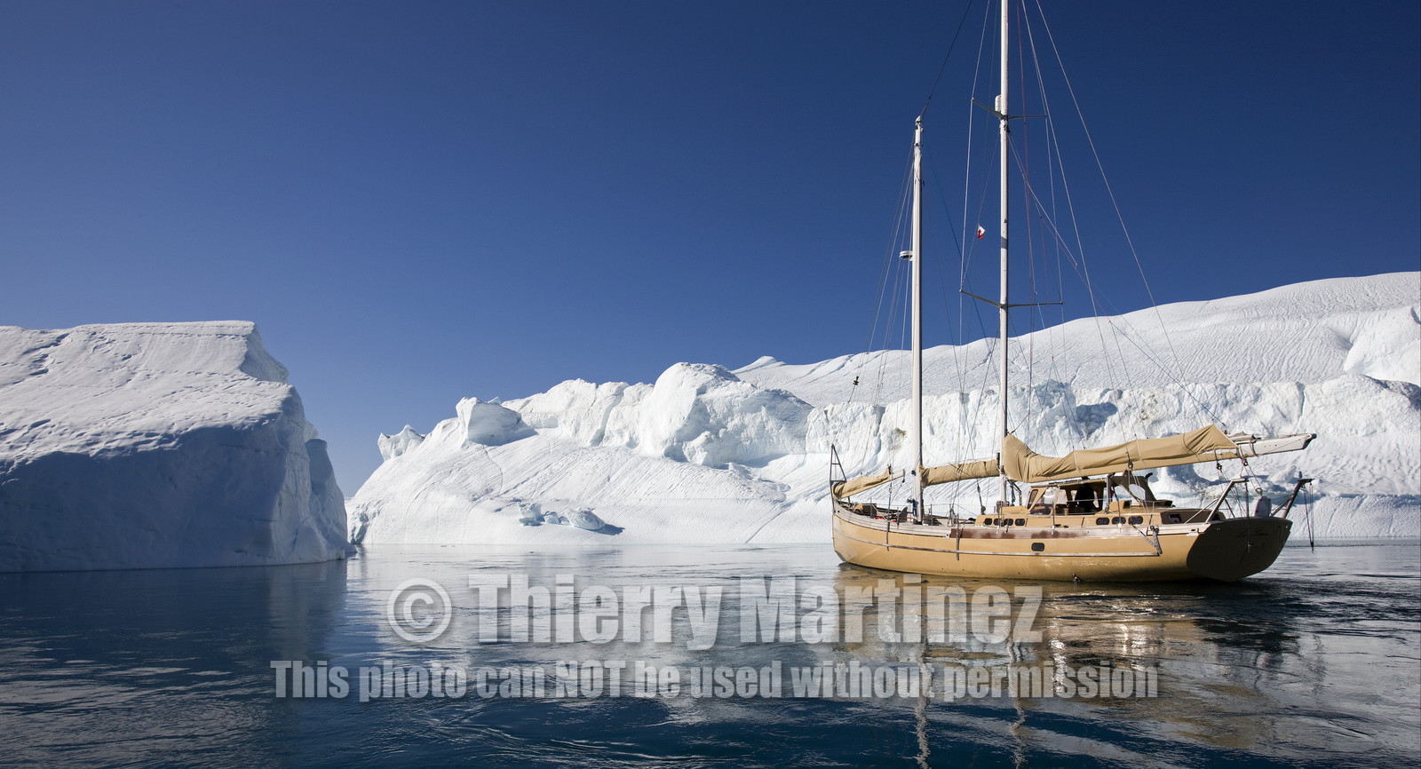 Schooner LA LOUISE sailing on west coast of Greenland.