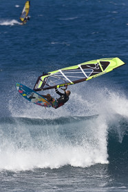Windsurf in waves at Hookip'a Beach - North Shore Maui - Hawaii.