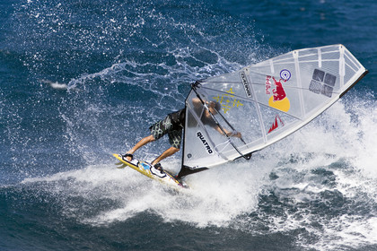 Windsurf in waves at Hookip'a Beach - North Shore Maui - Hawaii.
