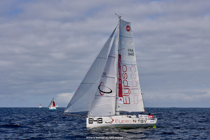23_22327   © Thierry Martinez. LES SABLES D'OLONNE, 85 - FRANCE 25 septembre 2023.Départ MINI TRANSAT 2023. Départ du Dimanche 24 septembre retardé au Lundi 25 Sept .Les Sables d’Olonne (FRA)    Santa Cruz de la Palma ( Canaries)    St François ( Guadeloupe): 4050 NM.