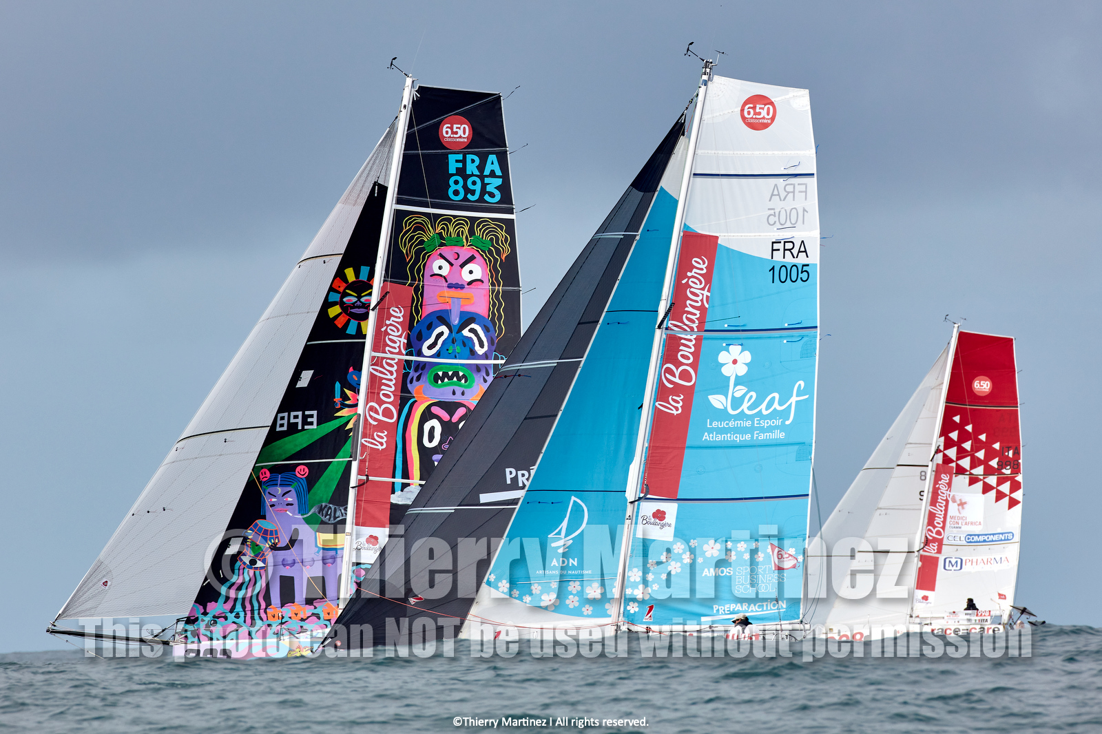 23_22553   © Thierry Martinez. LES SABLES D'OLONNE, 85 - FRANCE 25 septembre 2023.Départ MINI TRANSAT 2023. Départ du Dimanche 24 septembre retardé au Lundi 25 Sept .Les Sables d’Olonne (FRA)    Santa Cruz de la Palma ( Canaries)    St François ( Guadeloupe): 4050 NM.