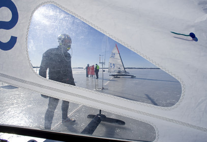 Ice Boats in Stockholm Archipelago - March 2005.