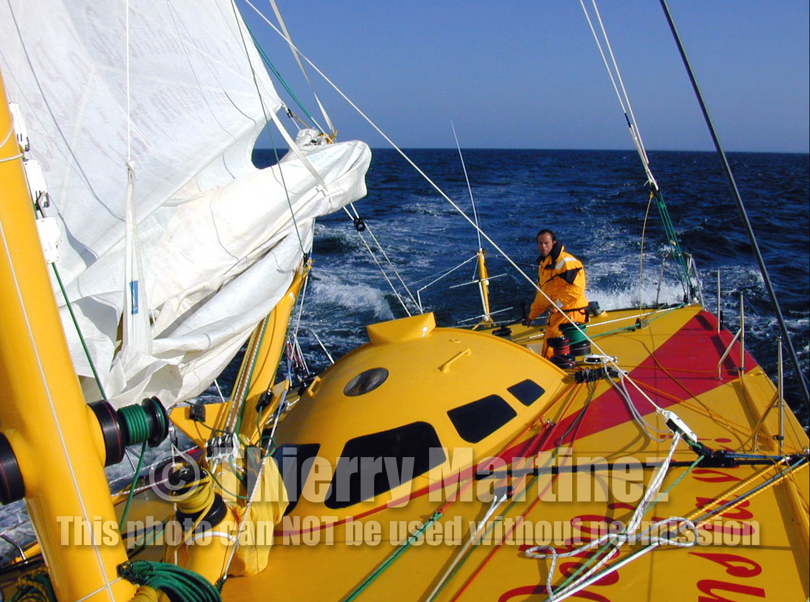 ©Thierry Martinez   Sea&Co. Open 60' SODEBO , skipper Thomas Coville ( FRA).La Trinite sur Mer ( FRA), 21 mai 2000, entrainement .