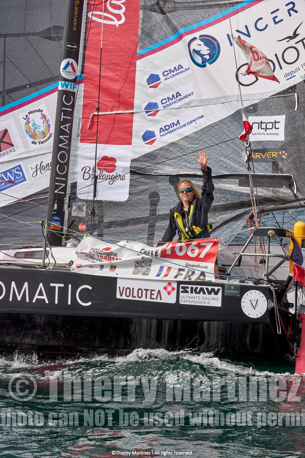 23_22120   © Thierry Martinez. LES SABLES D'OLONNE, 85 - FRANCE 25 septembre 2023.Départ MINI TRANSAT 2023. Départ du Dimanche 24 septembre retardé au Lundi 25 Sept .Les Sables d’Olonne (FRA)    Santa Cruz de la Palma ( Canaries)    St François ( Guadeloupe): 4050 NM.