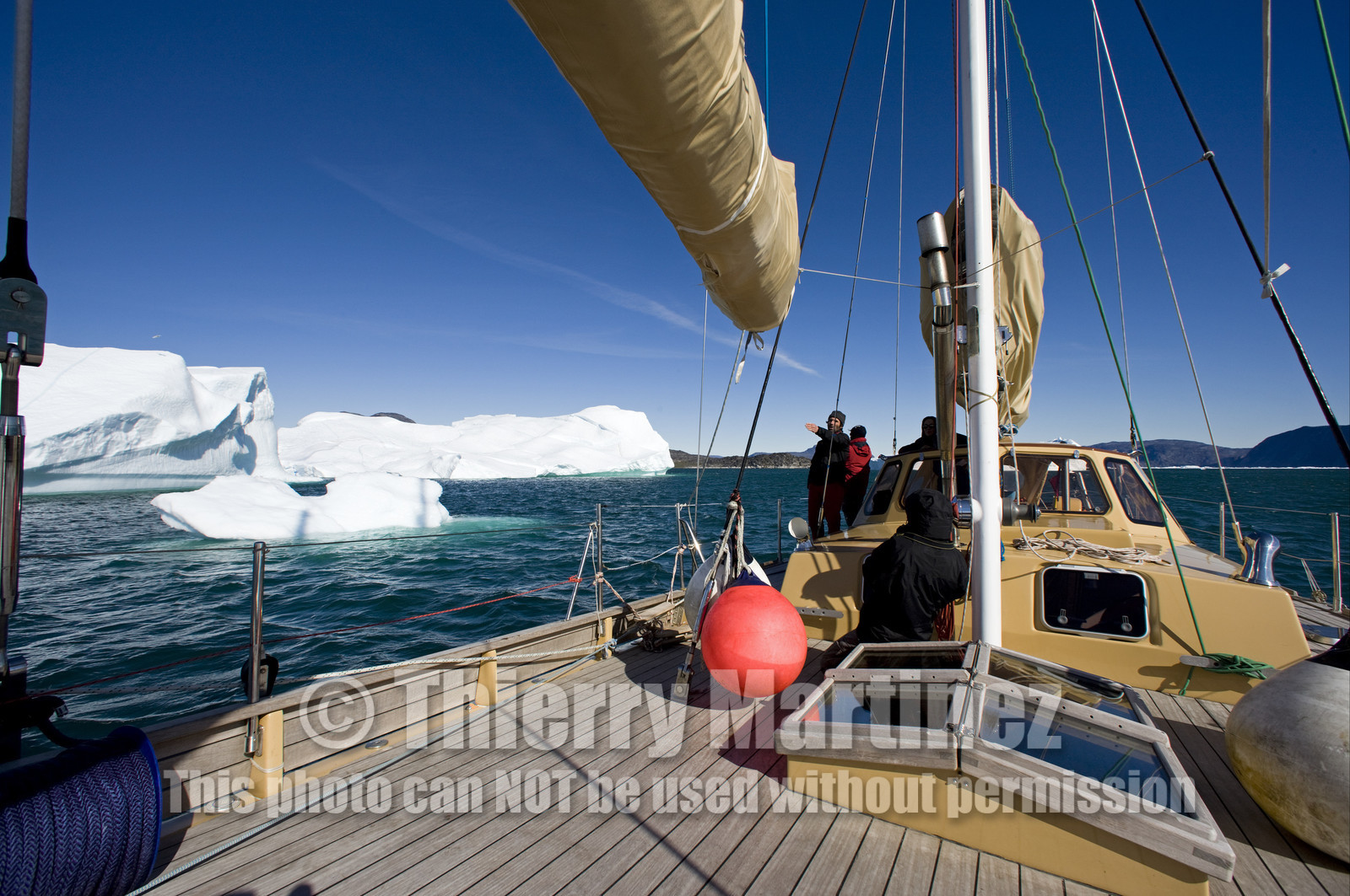 Schooner LA LOUISE sailing on west coast of Greenland.