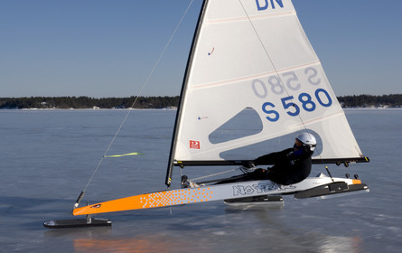 Ice Boats in Stockholm Archipelago - March 2005.