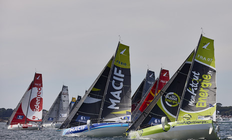 22_32795   © Thierry Martinez.PORT LA FORET, FRANCE. 28 Aout  2022.53éme édition de la Solitaire du Figaro.Départ de la 2éme étape , Port La Forêt   Royan (635NM).