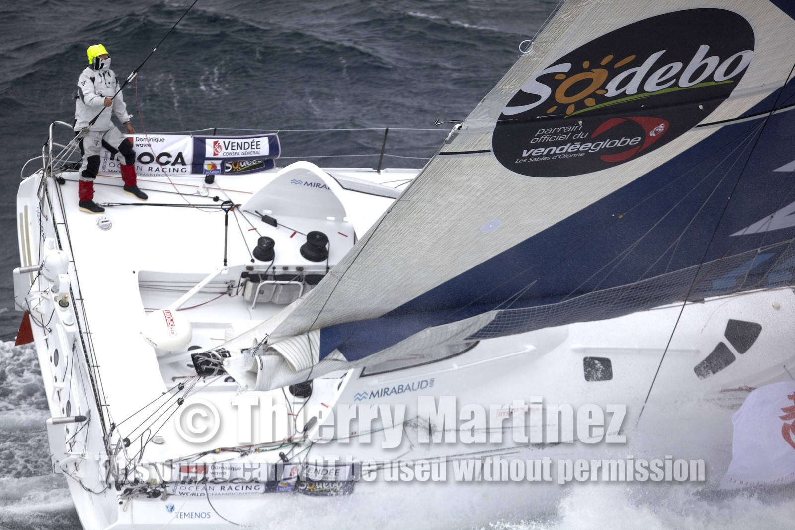 MIRABAUD  Monohull IMOCA 60, skipper Dominique Wavre (SUi)