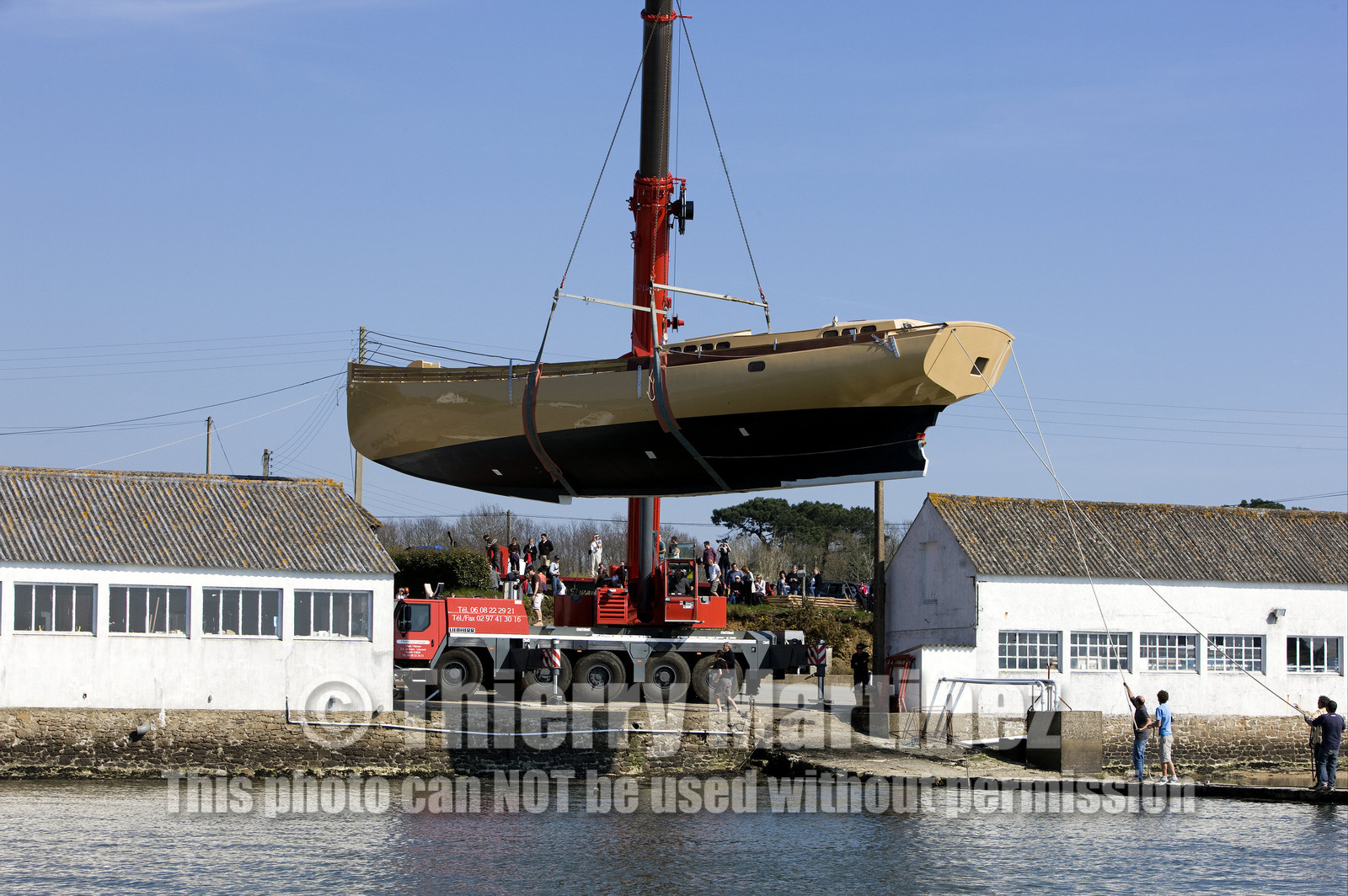 Launch of Thierry Dubois (FRA) new schooner LA LOUISE
