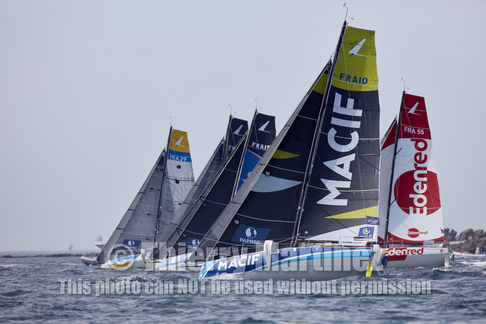 22_33000   © Thierry Martinez.PORT LA FORET, FRANCE. 28 Aout  2022.53éme édition de la Solitaire du Figaro.Départ de la 2éme étape , Port La Forêt   Royan (635NM).