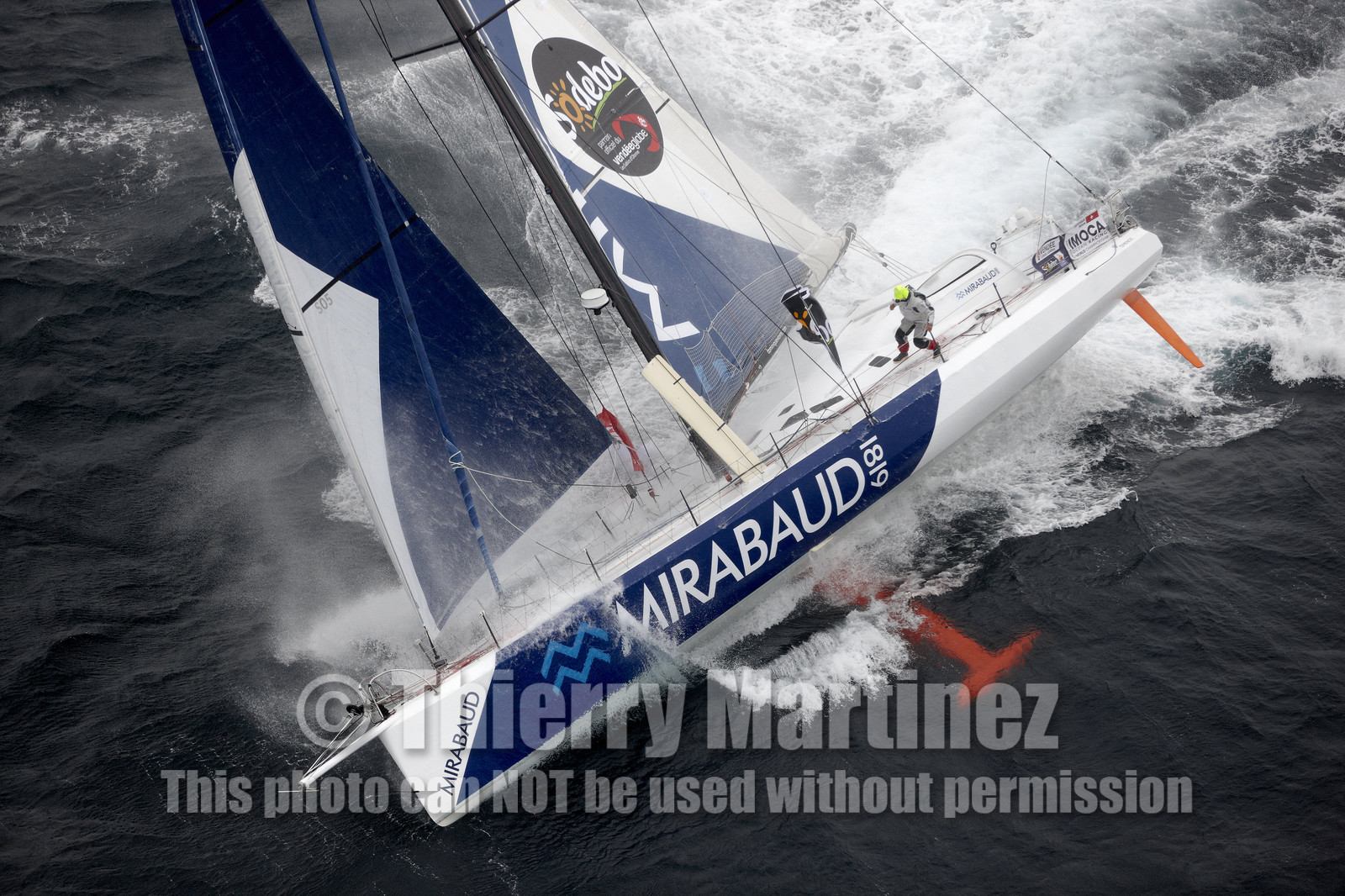 MIRABAUD  Monohull IMOCA 60, skipper Dominique Wavre (SUi)