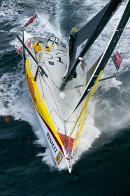 2014 BARCELONA WORLD RACE. Bernard Stamm (SUI) & Jean Le Cam (FRA) on CHEMINEES POUJOULAT